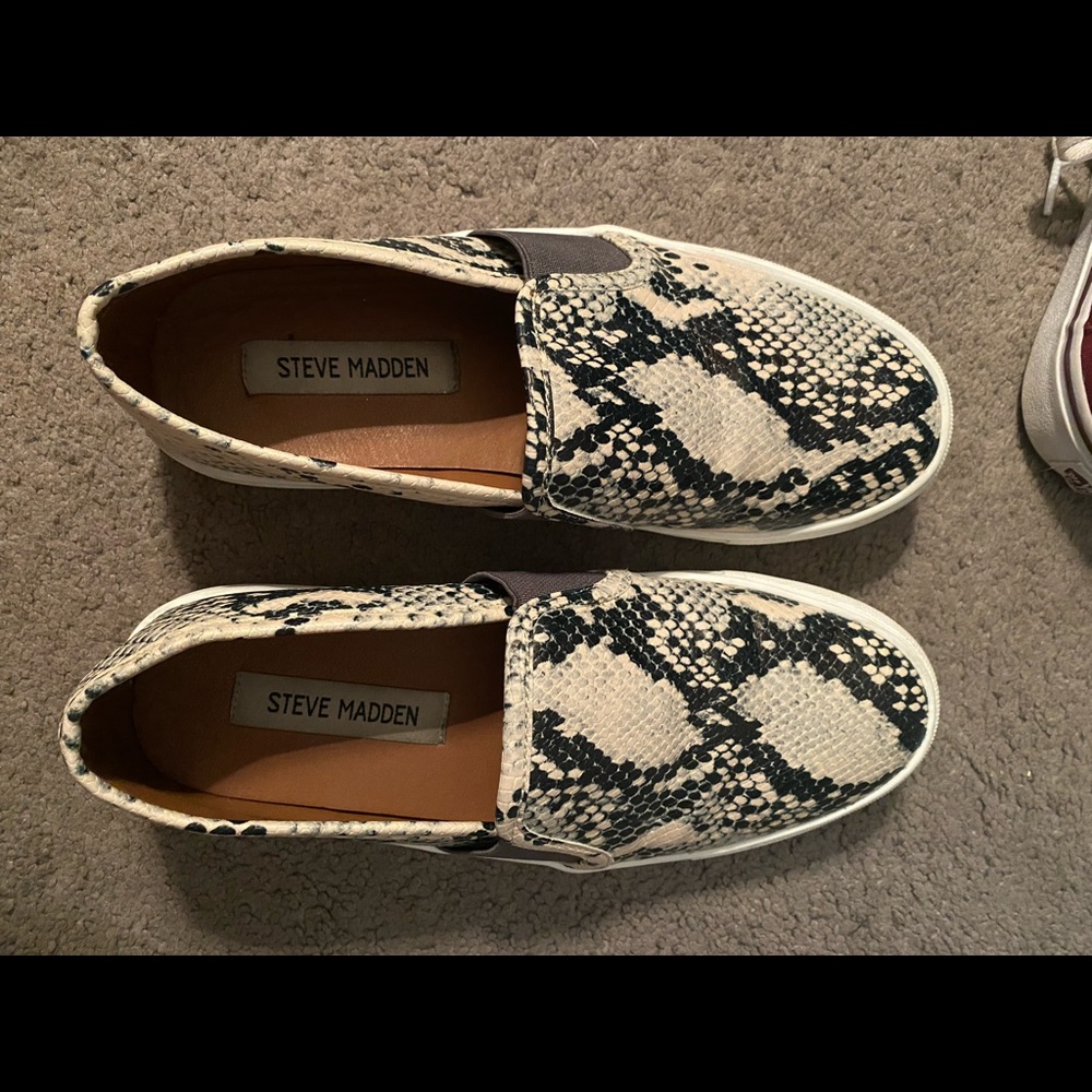 Steve Madden slip ons snakeskin